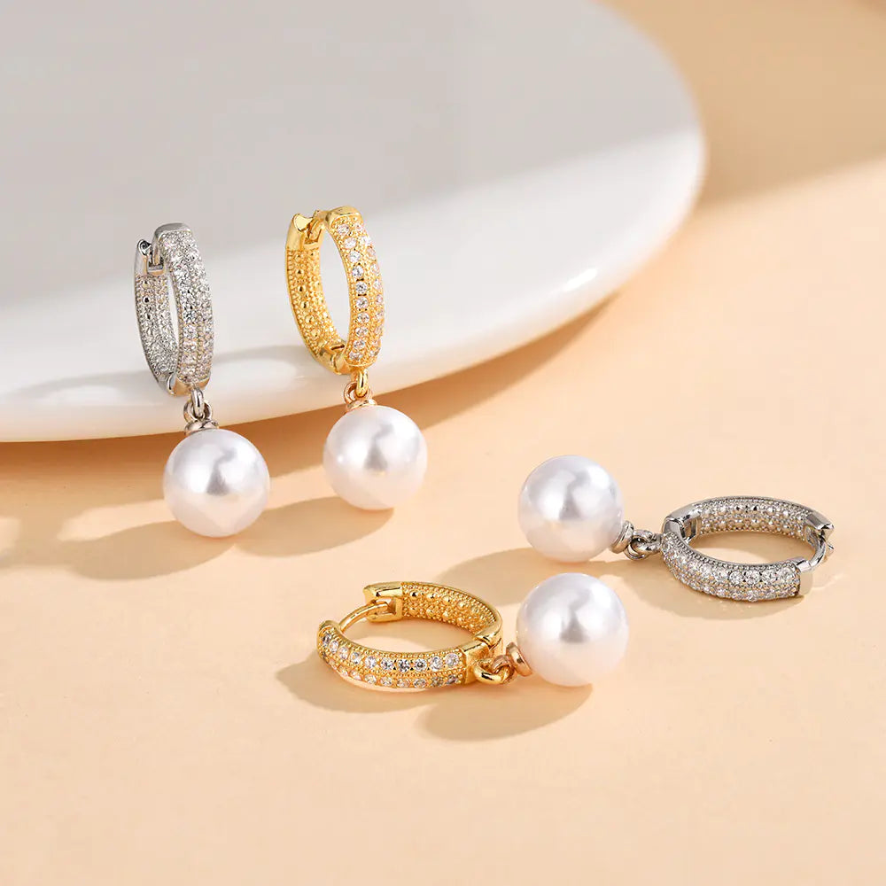 Brincos Longos de Pérola